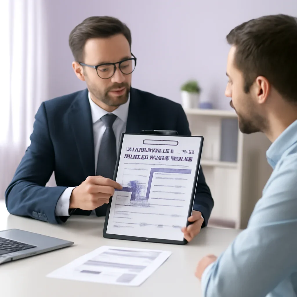 Advisor walking through Manulife Mortgage Protection Alternative options with a borrower