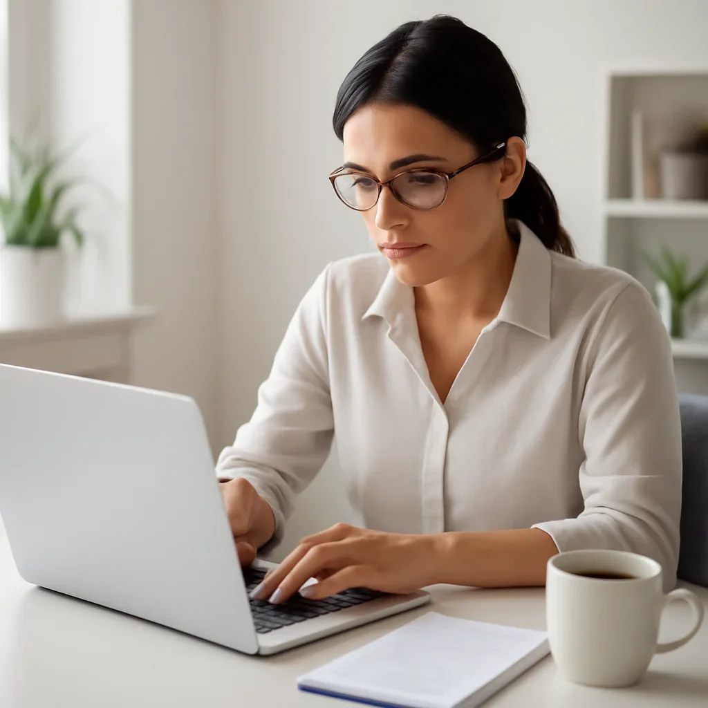 Borrower researching What Happens to Mortgage Insurance at Renewal or Refinance? on a laptop