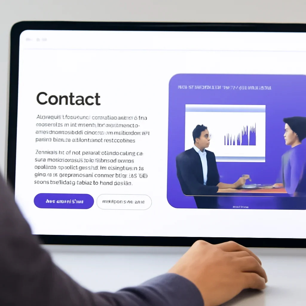 Quote or contact step for Contact on a modern website