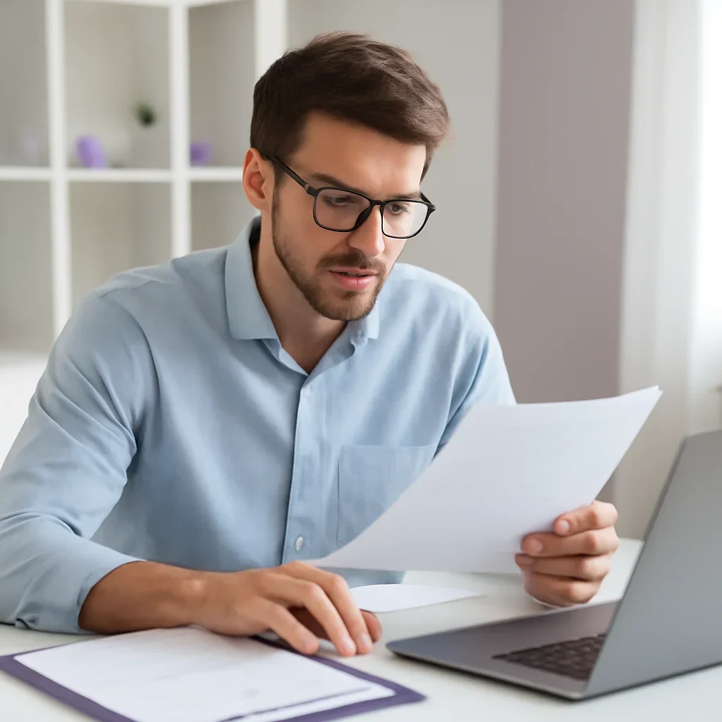 Advisor helping a borrower review FAQ