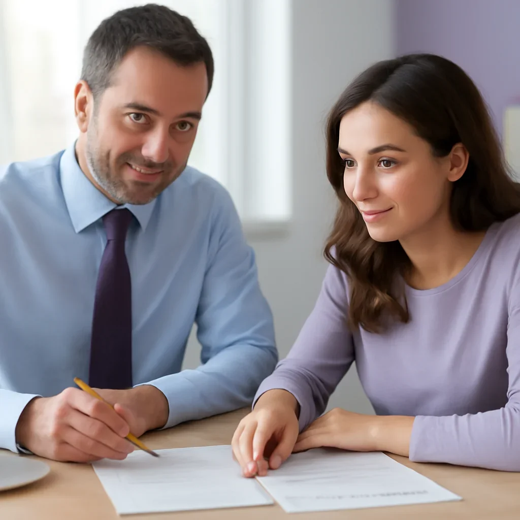 Borrower reviewing How Does Mortgage Life Insurance Work? guidance with an advisor
