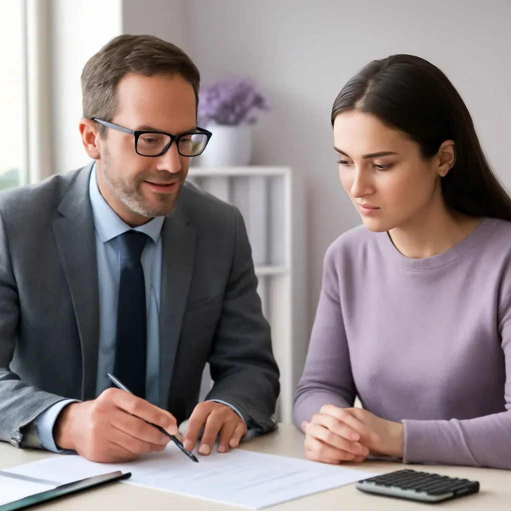 Borrower reviewing How to Avoid Mortgage Insurance guidance with an advisor