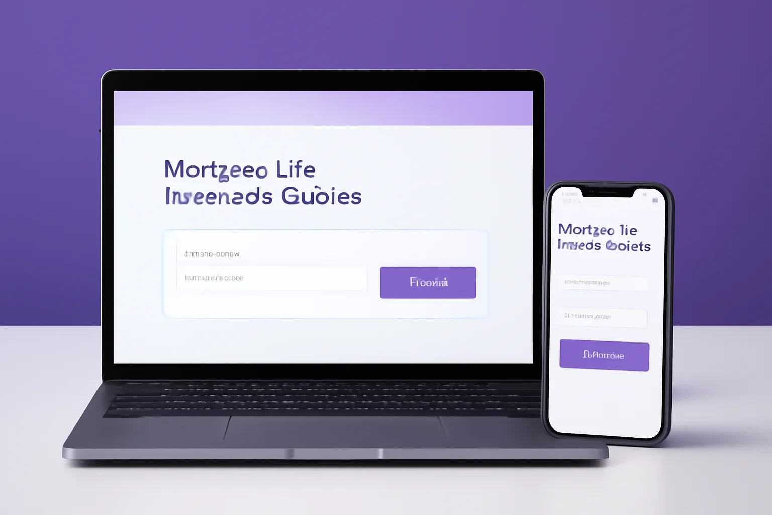 Mortgage Life Insurance Quotes online quote interface on a modern mortgage planning screen