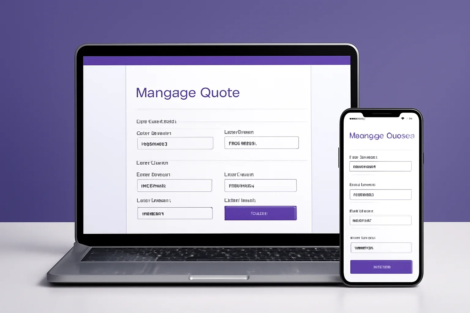 Get a Quote online quote interface on a modern mortgage planning screen