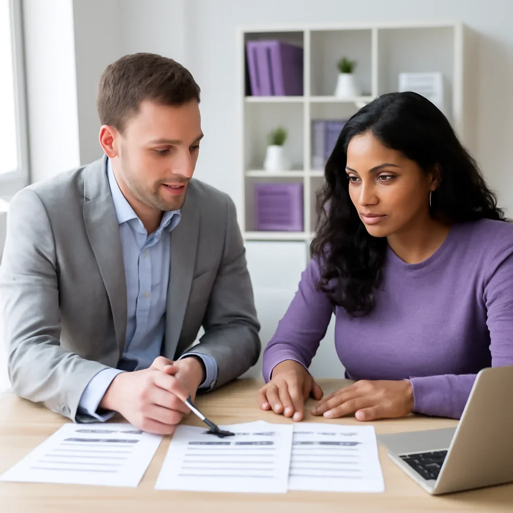 Borrower comparing mortgage protection quote options