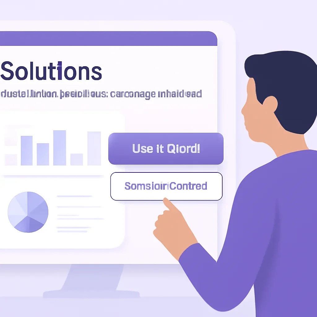 Quote or contact step for Solutions on a modern website