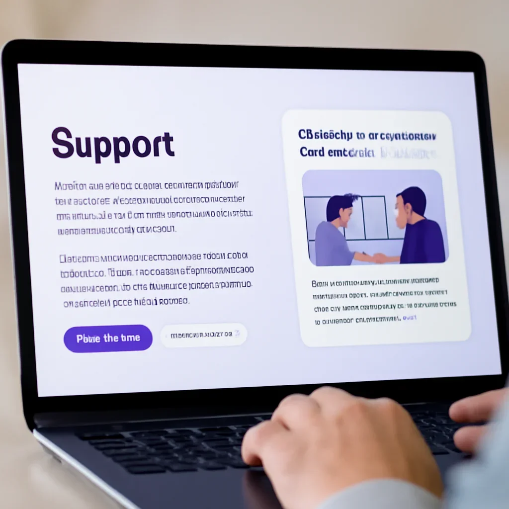 Quote or contact step for Support on a modern website
