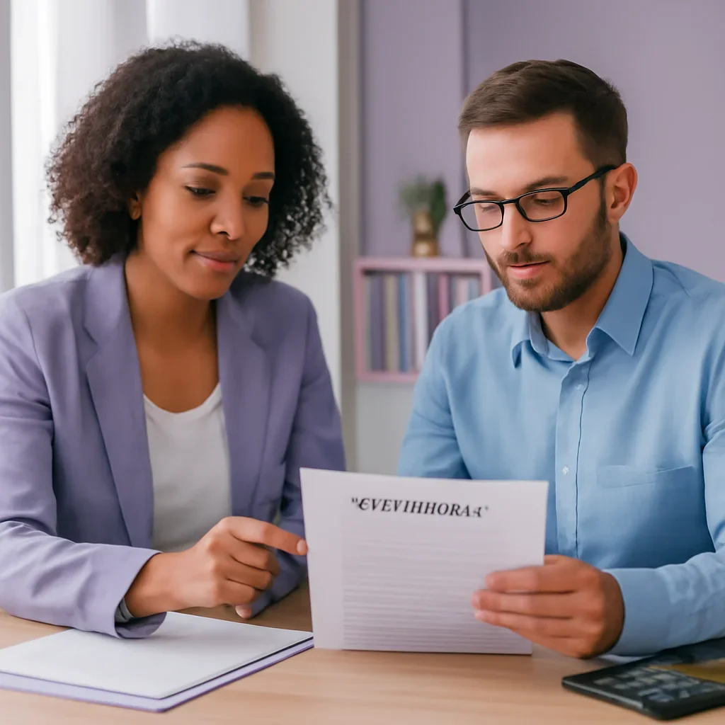 Borrower reviewing What Is Mortgage Insurance? guidance with an advisor